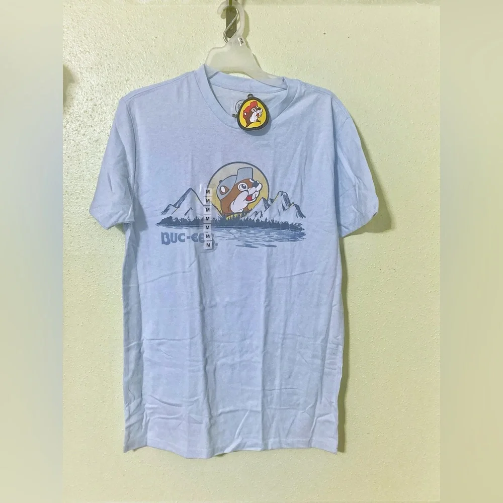 BUC-EE’S Light Blue Graphic T-Shirt NWT - Picture 1 of 2